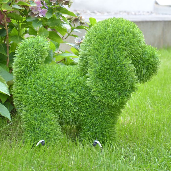 Garten Grasfigur Hund Dog Deko Gartendeko AniPlants wetterfest Figuren